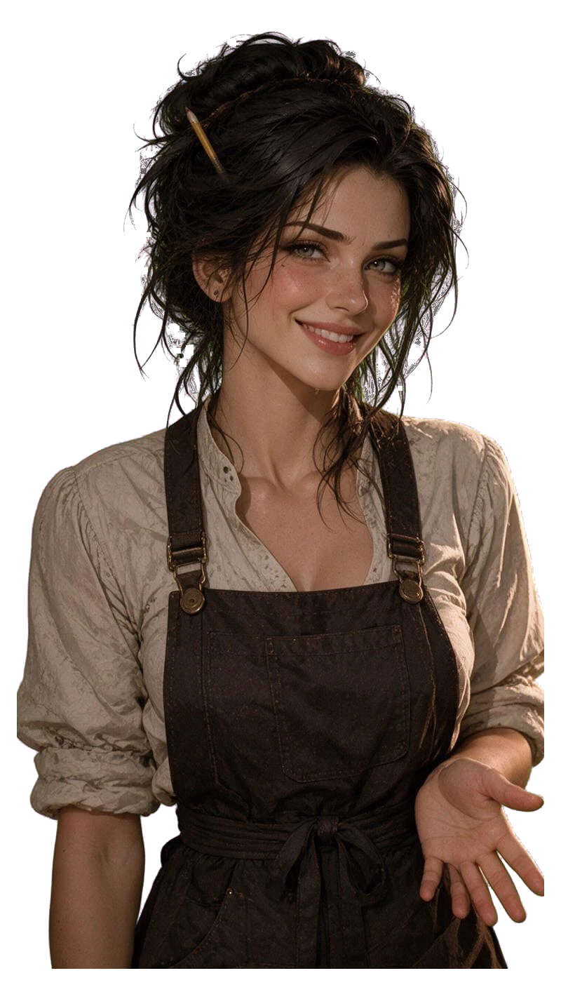 My Innkeeper standing in the opening scene of My Innkeeper | Make Me Admit I Came Here Just for Her