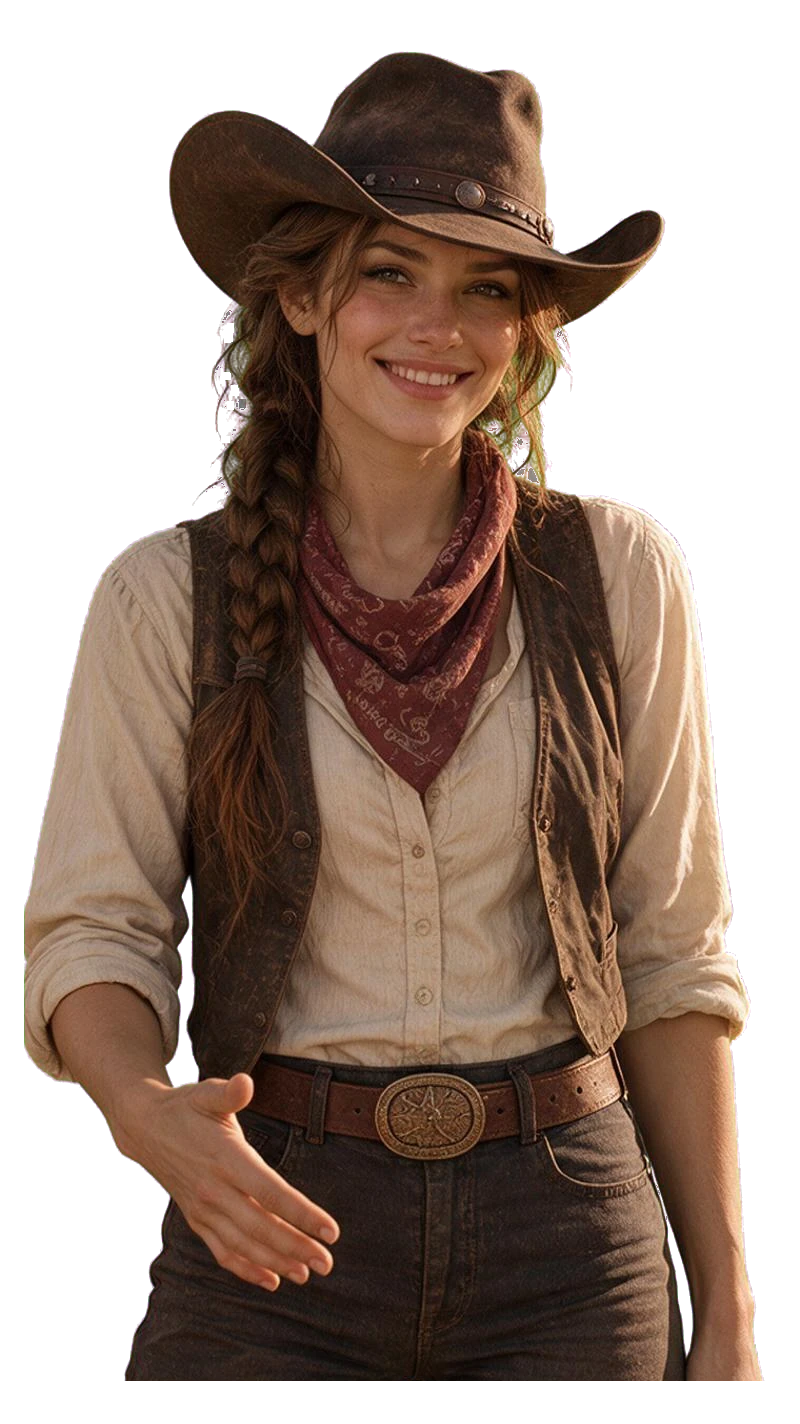 My Rancher standing in the opening scene of My Rancher | Let Me Rest at Her Pasture